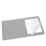 Podkład na biurko 530x400mm z przeźroczystą nakładką szary 7202 10