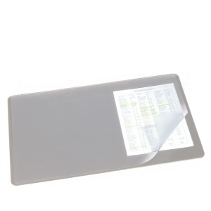 Podkład na biurko 530x400mm z przeźroczystą nakładką szary 7202 10