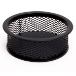 Pojemnik na spinacze metalowy mały siatka 9x3,5cm TRES czarny /SKNSCZ/