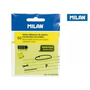 Karteczki samoprzylepne transparentne żółte 76x76mm MILAN 50szt./411261050/
