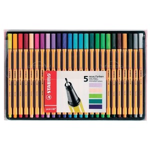 Cienkopisy STABILO POINT 88 etui z zawieszką 25 kolorów /8825-1/