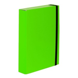 Teczka skrzydłowa z gumką 5cm BOX CARIBIC VAUPE jasna zielona /341/15/