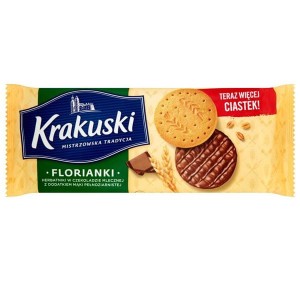 Ciastka KRAKUSKI Florianki w czekoladzie mlecznej 143/171g