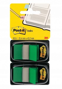 ZAKŁADKI INDEKSUJĄCE POST-IT 680 25x43 2x50SZT ZIELONE