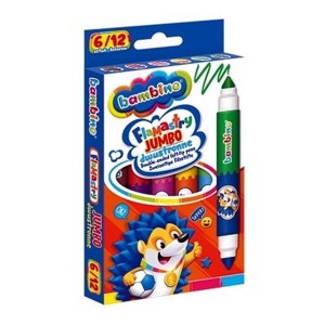 Pisaki dwustronne 6/12 kolorów JUMBO BAMBINO