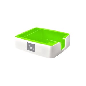 Pojemnik na karteczki i wizytówki TETIS BV400 biało-zielony 1szt. /BC400-R/