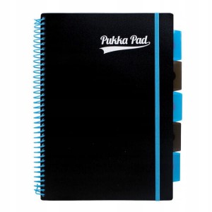 KOŁOZESZYT A4/100 KRATKA 80g PUKKA PROJECT BOOK NEON BLACK