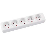 Przedłużacz do prądu OFFICE PRODUCTS, 5 gniazd 5m z uziemieniem biały /13115521-14/