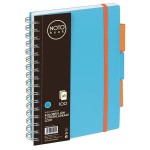 Kołozeszyt A5/100 kratka PP z przekładkami NOTEBOOK niebieskie /150-1409/
