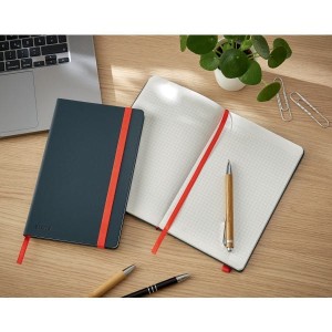 Notatnik A5/80 kratka 90g LEITZ COSY SOFT TOUCH twarda oprawa szary aksamitny /44540089/