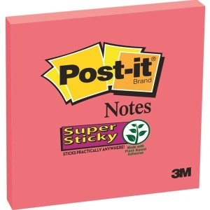 Notes samoprzylepny 76x76 mm 90 kartek 654-6ss-po różowy3M POST-IT Super Sticky /3M-70005198125/