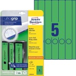 Etykiety na segregatory Avery Zweckform; A4, 20 ark./op., 38 x 297 mm, zielone /L4750-20/