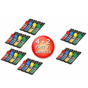 Zakładki indeksujące 12x43mm PP 4x35szt. 3M POST-IT 683-4 zestaw 6 opakowań /M-FT600002966/
