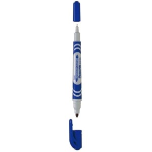 Marker foliopis/do CD dwustronny 2,5-3mm i 0,6-1,2mm PENTEL niebieski /N65W-C/