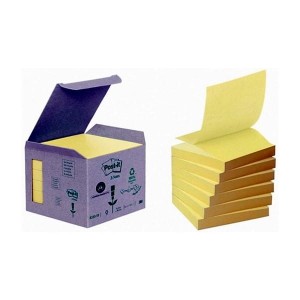 Notes samoprzylepny z-notes/harmonijkowy/ZZ/ZIG-ZAG 76x76mm 6x100 kartek R330-1B żółty 3M POST-IT ekologiczny /3M-UU009544113/
