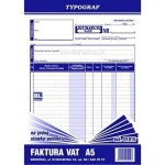 Druk samokopiujący faktura VAT netto A5 80 kartek jednostawkowa TYPOGRAF /01015/