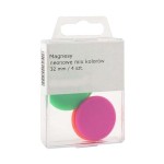 Magnesy 32mm VICTORY OFFICE neonowe 4szt.  /CP-5032KM4-99N//5032KM4-99N/