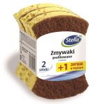 Gąbka do zmywania/do naczyń profilowana z miedzią STELLA 3szt. /ST-ST-021499/