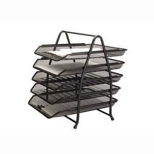 Zestaw na biurko Q-CONNECT Office Set metalowy 5 szufladek czarny /KF18474/