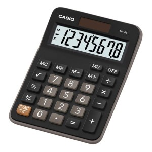 Kalkulator kieszonkowy 8 pozycyjny CASIO MX-8B-BK 106,5x147x29mm czarny /K-CMX8BBK/