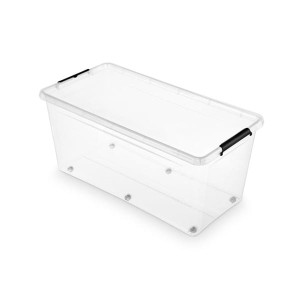 Pojemnik do przechowywania zamykany na kółkach 390x350x760mm 75,0L ORPLAST SIMPLE BOX transparentny 1 szt  /OR-1832SB/