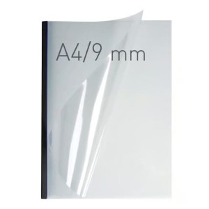 Termookładki OPUS O.THERMOTOP 9mm DOUBLE CLEAR miękkie grzbiet czarny 40szt. /210640/