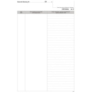 Druk ""Dziennik Budowy"" MICHALCZYK I PROKOP