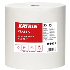 Czyściwo makulatura 2-warstwowe 2x20g 260m białe niepylące KATRIN CLASSIC XL 1szt. /458637/