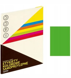 ETYKIETY PAPIEROWE 210x297 GRAND ZIELONE 25ark