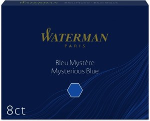 Nabój WATERMAN niebiesko-czarny 8 sztuk