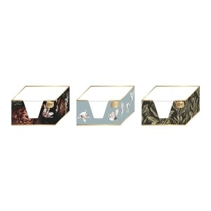 Kostka biurowa biała w pojemniku papierowym 90x90x50mm INTERDRUK SATIN GOLD 1szt. /KOSPAPKKUBSG/