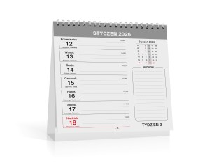 Kalendarz biurkowy 185x182mm tygodniowy KALPOL 2026 OFFICE LUX 1szt.