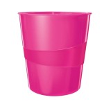 Kosz na śmieci 15L LEITZ WOW różowy metalik /52781023/