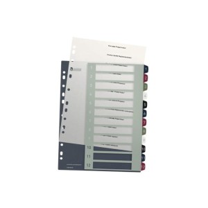 Przekładki A4 maxi PP 1-12 numeryczne kolorowe do nadruku LEITZ Style /12380000/