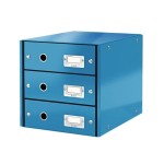 Pojemnik LEITZ WOW CS z 3 szufladami niebieski /60480036/