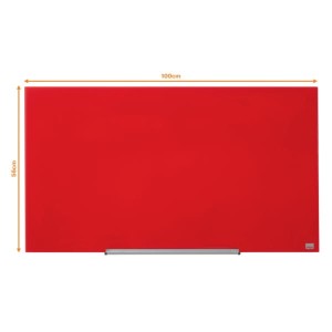 Tablica szklana NOBO IMPRESSION PRO 99,3X55,9 cm czerwona /1905184/
