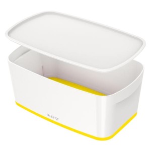 Pojemnik mały LEITZ MYBOX z pokrywką biało- żółty /52291016/