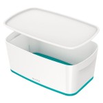 Pojemnik mały LEITZ MYBOX z pokrywką biało-turkusowy /52291051/