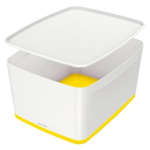 Pojemnik duży LEITZ MYBOX z pokrywką biało-żółty /52161016/