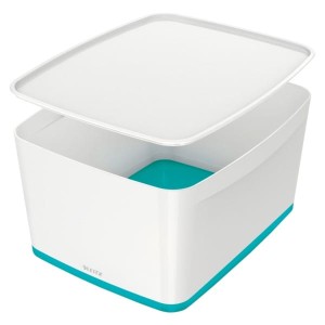 Pojemnik duży LEITZ MYBOX z pokrywką biało- turkusowy /52161051/