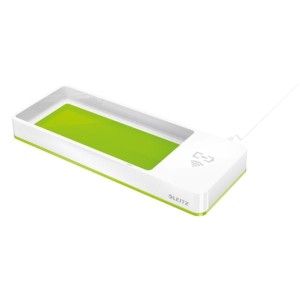 Przybornik na biurko z ładowarką indukcyjną LEITZ WOW biało-zielony /53651054/