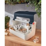 Pojemnik z uchwytem LEITZ COSY biało-szary aksamitny /61250089/