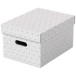 Pudełko ozdobne tektura z recyklingu ESSELTE 265x205x365mm białe 3szt./628282/