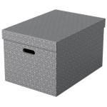 Pudełko ozdobne tektura z recyklingu ESSELTE 265x205x365mm szare 3szt. /628283/