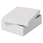 Pudełko ozdobne tektura z recyklingu ESSELTE 265x100x360mm białe 3szt. /628284/