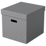 Pudełko ozdobne tektura z recyklingu ESSELTE 320x315x365 szare 3szt./628289/