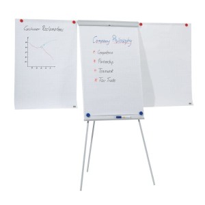 Flipchart na trójnogu 68x105cm suchościeralno-magnetyczny z wysuwanymi ramionami NOBO