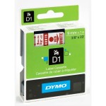 Taśma DYMO 9 mm/7m czerwono-biała /S0720700/