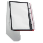 Zestaw 10 paneli prezentacyjnych na ścianę DURABLE SHERPA czarno czerwony  /563100/