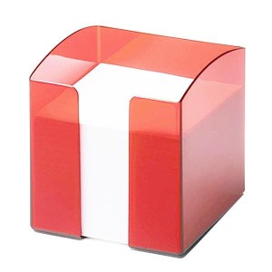 Pojemnik z karteczkami TREND czerwony transparentny /1701682003/